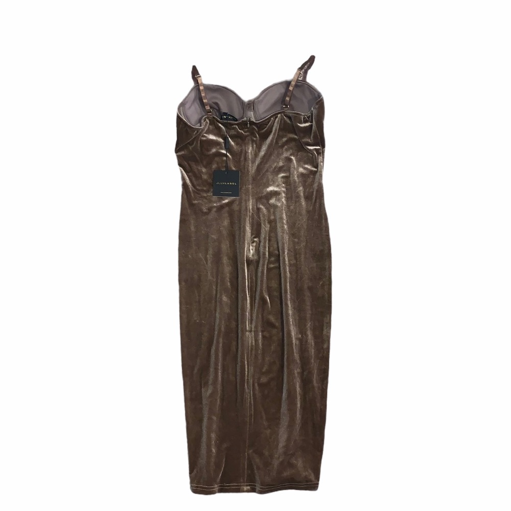NWT JLUXLABEL Bronze Bustier Velvet Dress - Picture 3 of 10